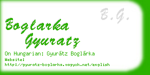 boglarka gyuratz business card