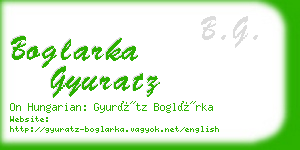 boglarka gyuratz business card